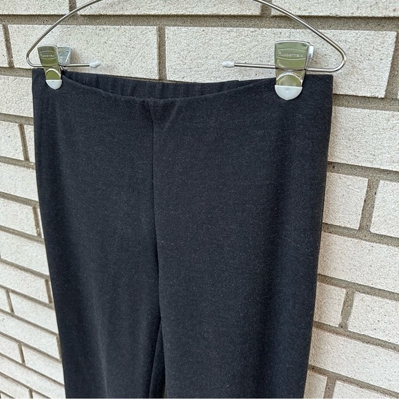 Eileen Fisher Charcoal Gray Viscose Stretch Ponte Pant - Picture 3 of 6